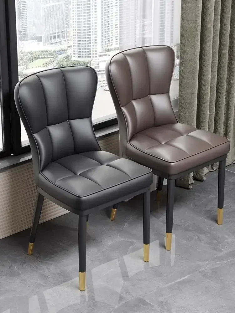 Light Luxury, Soft Bag, Dining Chair, Living Room, Nordic, Restaurant, Coffee, Hotel, Stool, Chair, Backrest, Household - Image 3