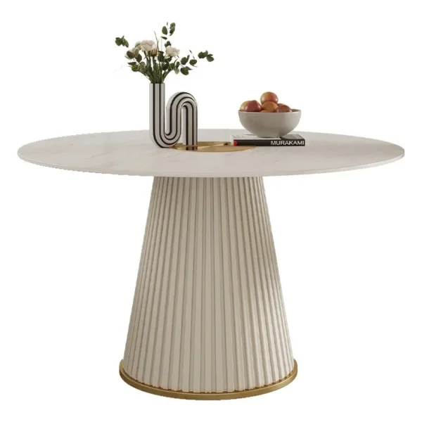 Small Apartmen Dining Table Round Center Nordic White Coffee Tables Chairs Organizer Muebles Living Room Furniture - Image 5