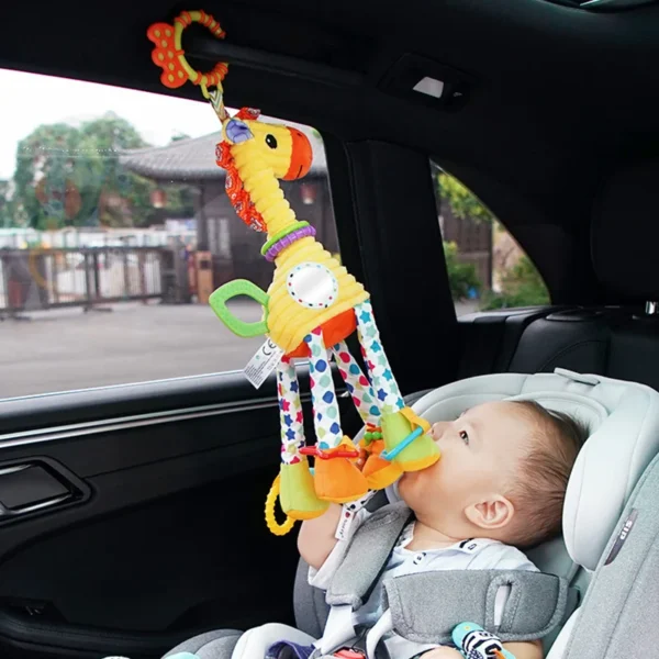 Soft Giraffe Zebra Animal Handbells Rattles Plush Infant Baby Development Handle Toys WIth Teether Baby Toy For Newborn Gifts - Image 3