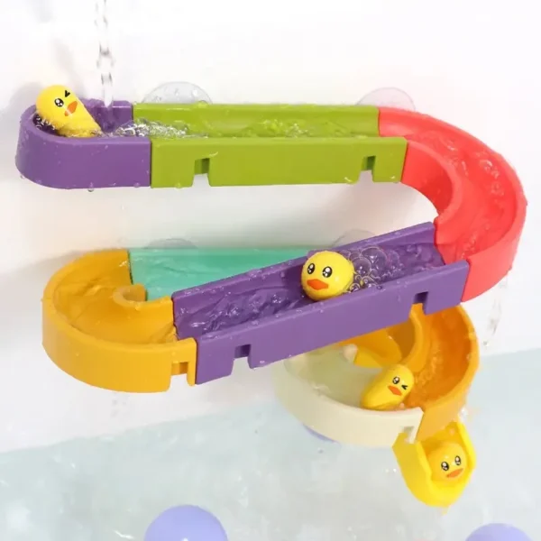 Baby DIY Assembling Track Slide Suction Cup Toys Bath Tub Toys Baby Bathroom Bathtub Shower Toy Set Duck Water Toys for Children - Image 3