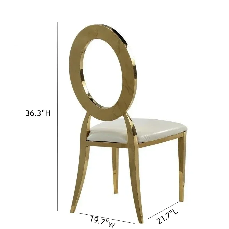 High Quality Hotel Events Dining Furniture Gold Metal Iron Event Chairs Stainless Steel Wedding Chair - Image 2