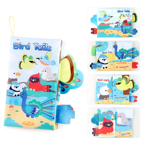 Baby Cloth Book Toys Cartoon Animals Tail Educational Ringed Paper Cloth Book Toys Enlightenment Baby Toys 0-12 Months Gifts - Image 5