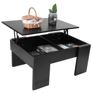 Modern Coffee Table with HeightAdjustable Tabletop Wood Tea Table for Living Room Office