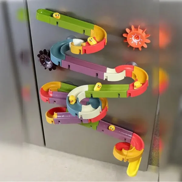 Baby DIY Assembling Track Slide Suction Cup Toys Bath Tub Toys Baby Bathroom Bathtub Shower Toy Set Duck Water Toys for Children - Image 4