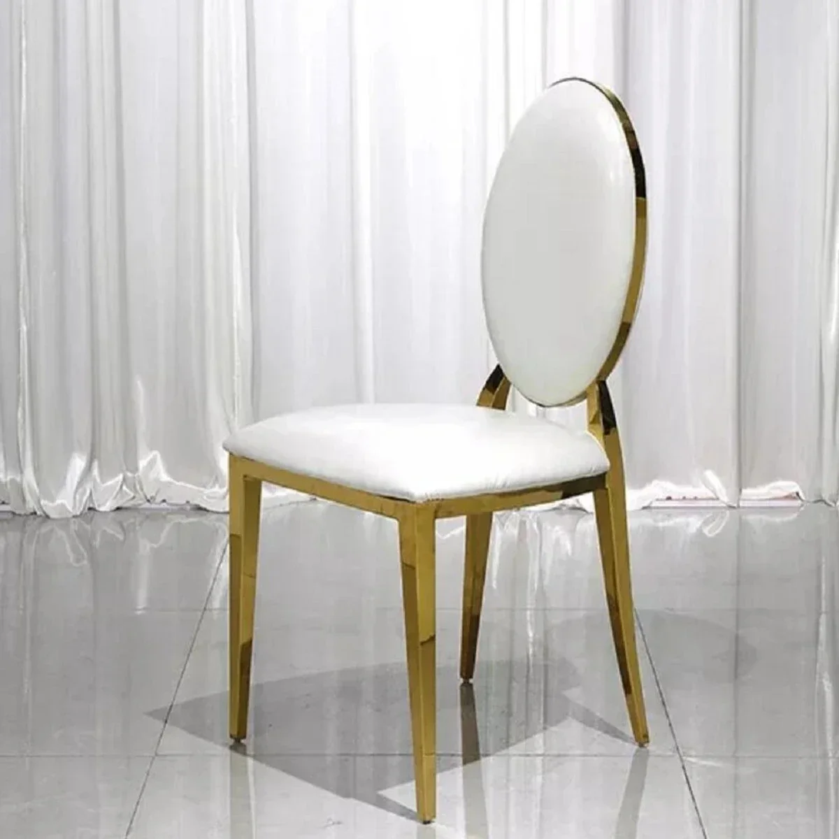 High Quality Hotel Events Dining Furniture Gold Metal Iron Event Chairs Stainless Steel Wedding Chair - Image 3