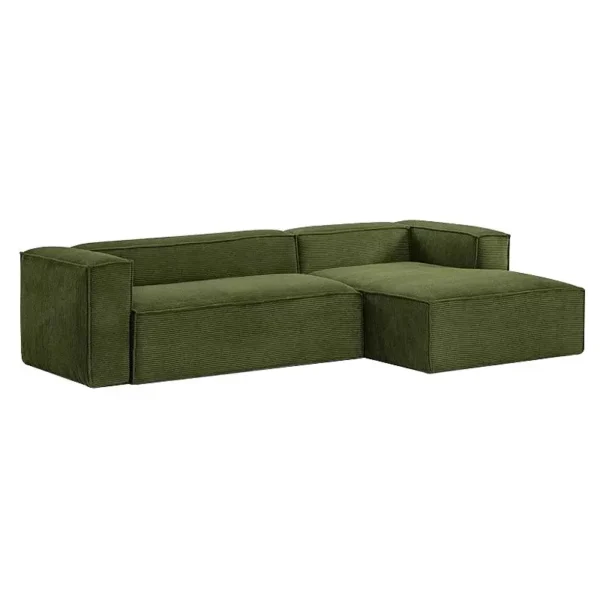 Modern Simplicity Living Room Sofa Corduroy Material Block Shape Sofa Sponge Filling Vacuum Compression Multi-Person Sofa Set - Image 6