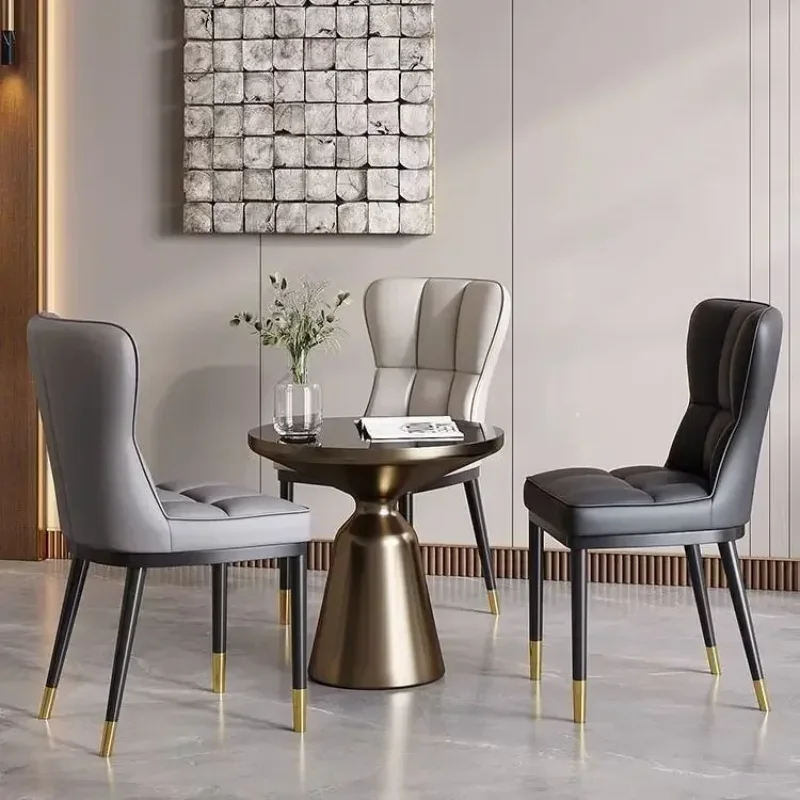 Light Luxury, Soft Bag, Dining Chair, Living Room, Nordic, Restaurant, Coffee, Hotel, Stool, Chair, Backrest, Household - Image 4