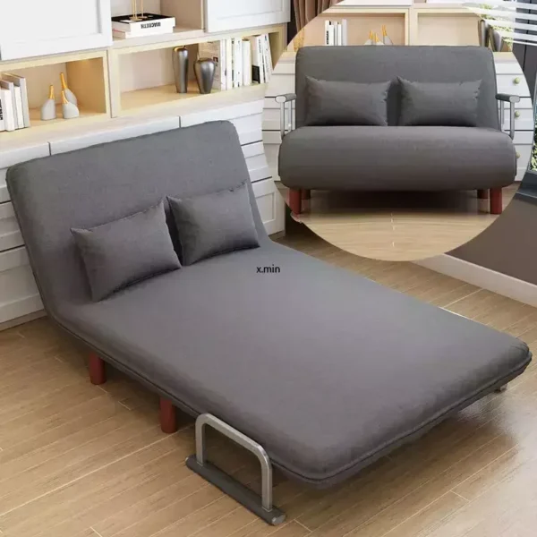 Luxury Grey Simple Folding Sofa Bed Apartment Small Family Simple Reclining Chair Single Folding Sofa Bed 2023 Dropshopping - Image 3