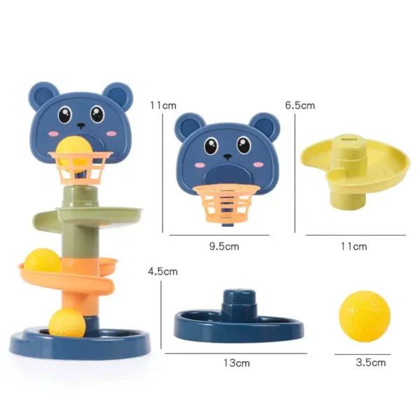 Baby Toys Rolling Ball Pile Tower Early Educational Toy For Babies Rotating Track Educational Baby Gift Stacking Toy For Kids - Image 4