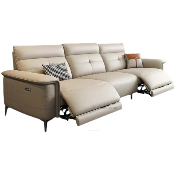 Luxury Electric Function Sofa Bed Modern Leather Living Room Sofas Italian Living Room Furniture Home Back Armrest Sofa Recliner - Image 5