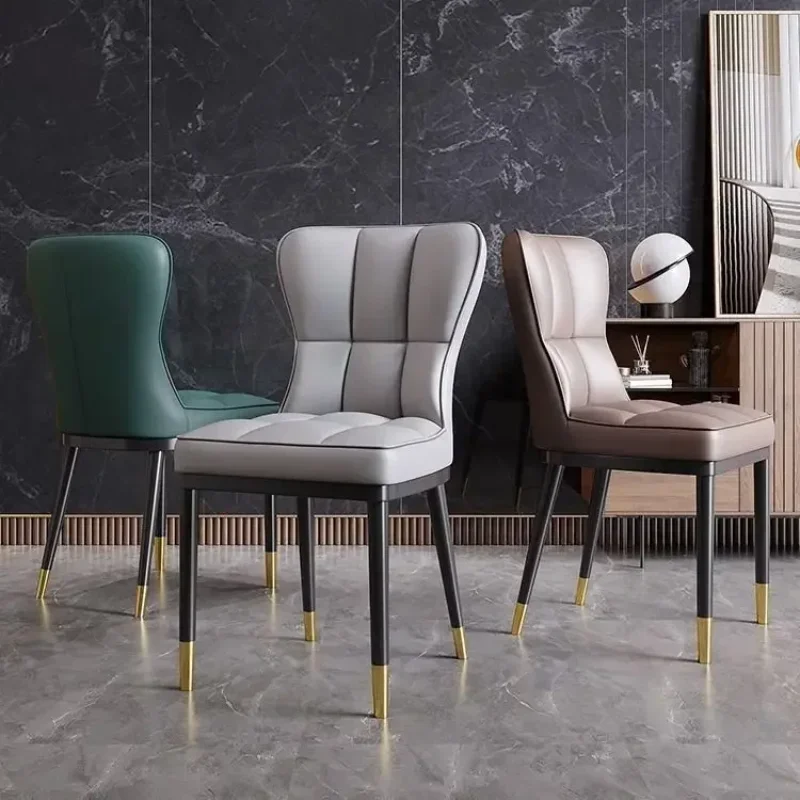 Light Luxury, Soft Bag, Dining Chair, Living Room, Nordic, Restaurant, Coffee, Hotel, Stool, Chair, Backrest, Household - Image 2