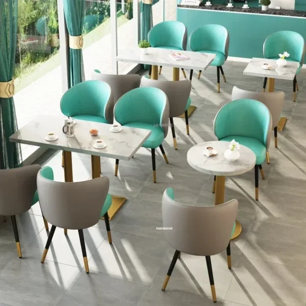 Nordic Dining Room Sets Modern Kitchen Furniture Table and chair Combination Light Luxury Dining Table Set Backrest Dining Chair - Image 4