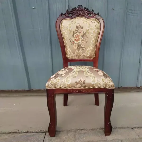 Living Room Vintage Dining Chairs Kitchen Accent Restaurant Wooden Chair Waiting Luxury Sillas Para Comedor Home Furniture - Image 6
